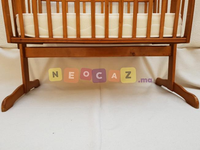 Balancelle Lit Berceau bébé bois massif et Matelas - image 3