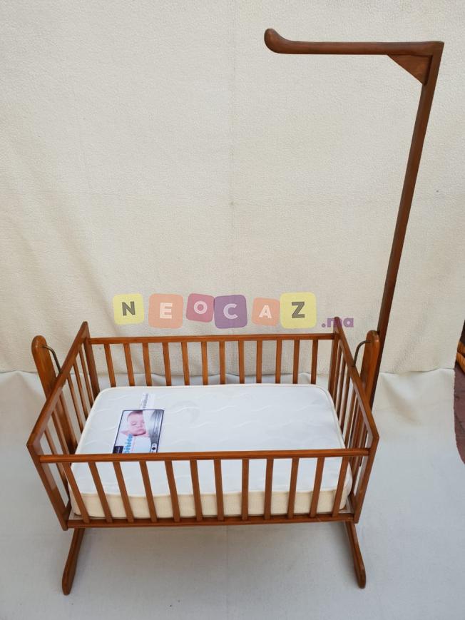 Balancelle Lit Berceau bébé bois massif et Matelas - image 1
