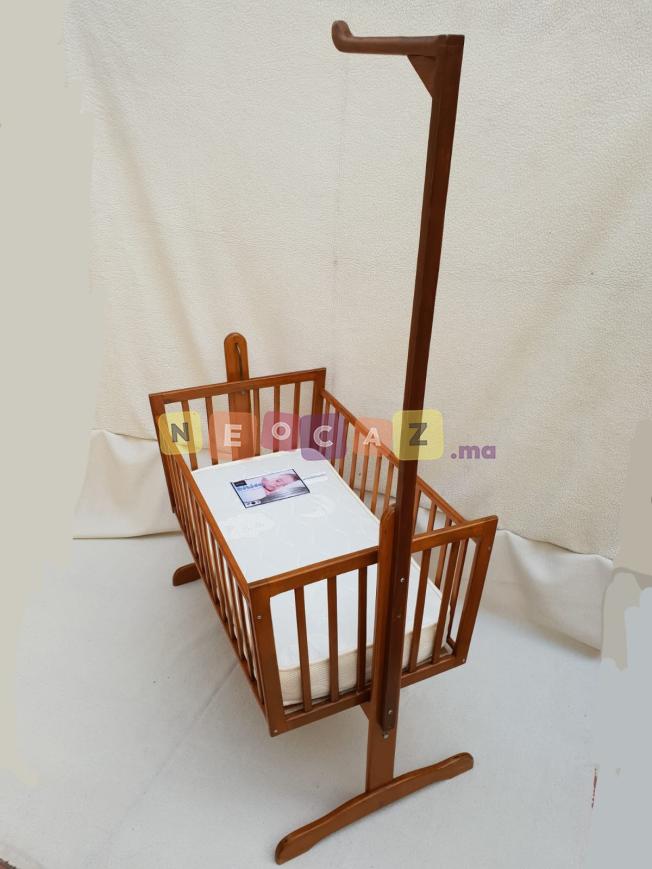 Balancelle Lit Berceau bébé bois massif et Matelas - image 4
