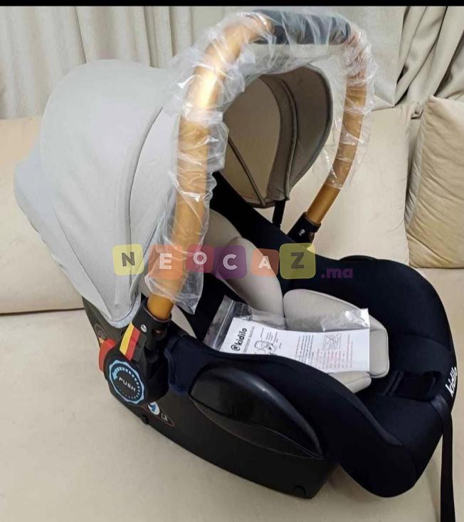 Kidilo Siège Auto Bébé Noir avec Dossier Dore - image 2