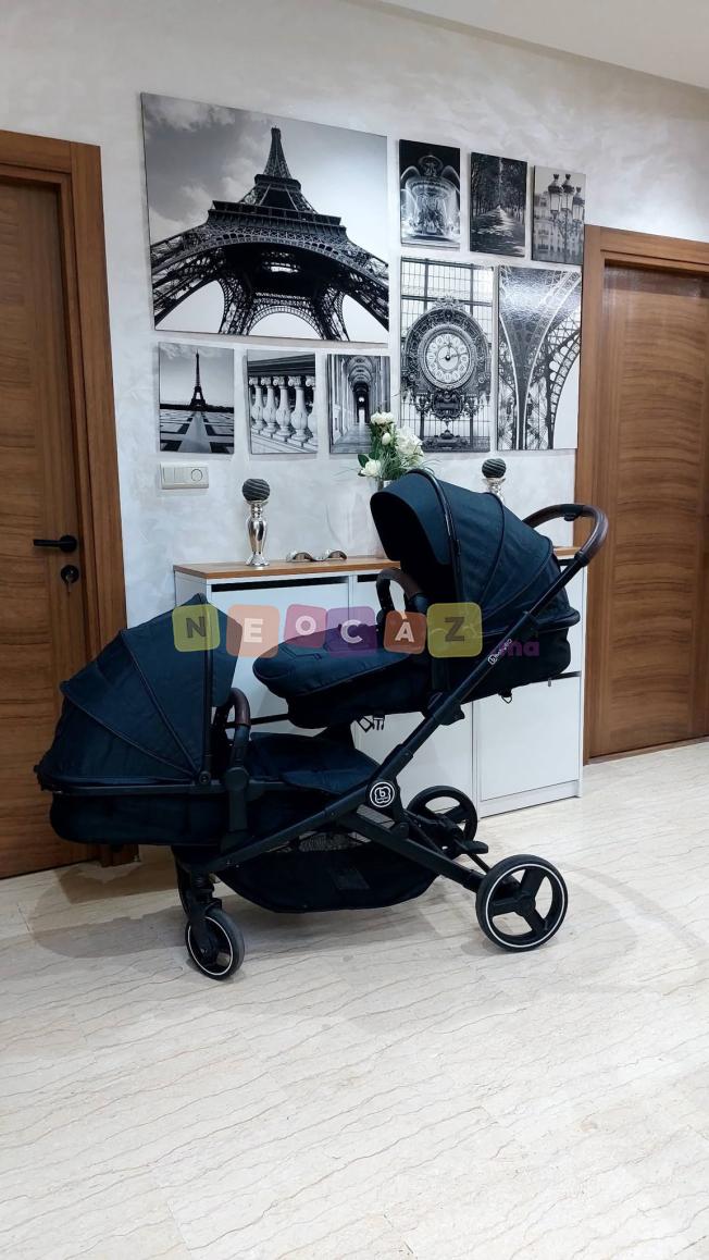 Poussette jumeaux BabyGO comme neuf ( deux face ) - image 3