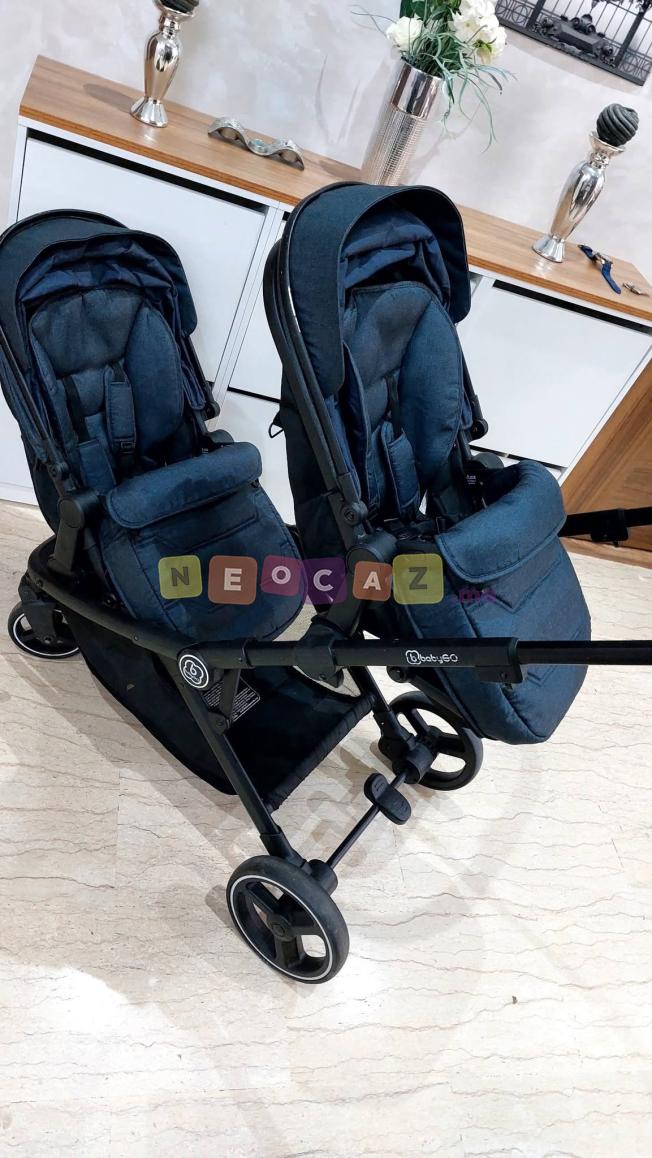 Poussette jumeaux BabyGO comme neuf ( deux face ) - image 5